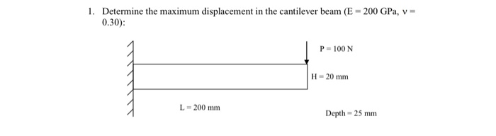 Solved 1. Determine the maximum displacement in the | Chegg.com