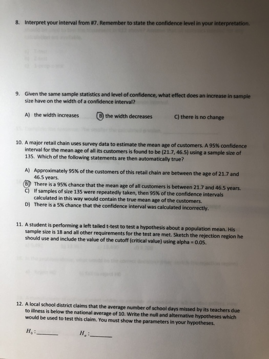 Solved For multiple choice questions, circle the correct | Chegg.com