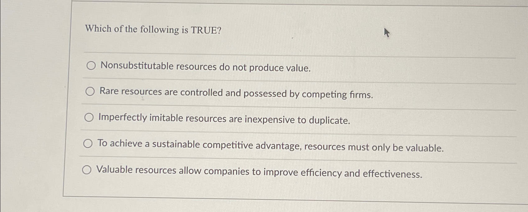 Solved Which of the following is TRUE?Nonsubstitutable | Chegg.com