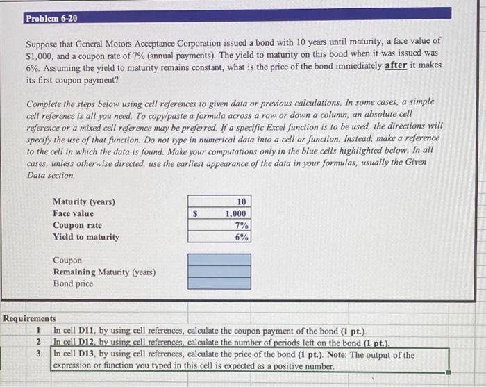 Solved Problem 620 Suppose that General Motors Acceptance