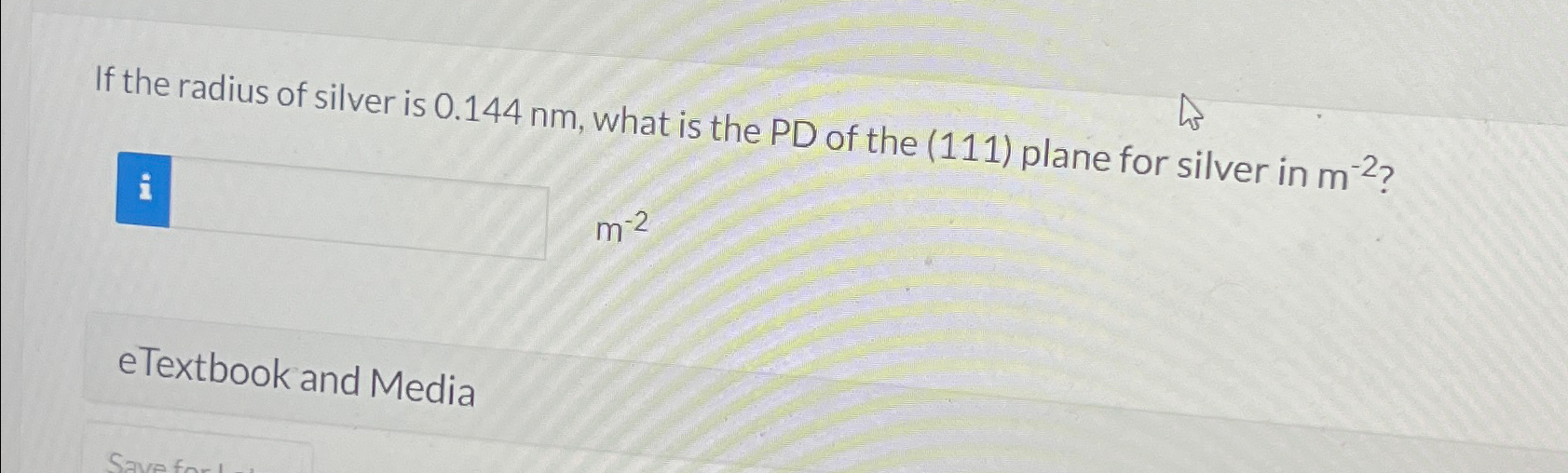 Solved If the radius of silver is 0.144nm, ﻿what is the PD | Chegg.com