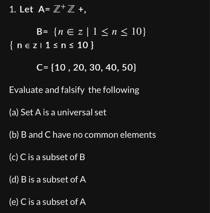 Solved 1. Let A=Z+Z+, | Chegg.com