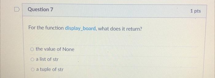 Solved For the function display_instruct, what does it | Chegg.com