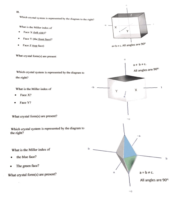 Solved 11. Z Which crystal system is represented by the | Chegg.com