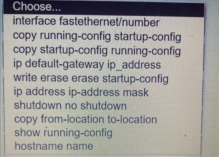 Solved MATCH THE FOLLOWING Used in interface configuration | Chegg.com