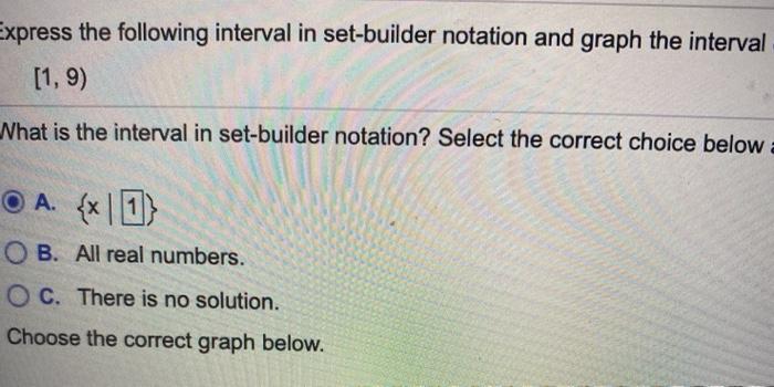 Solved Express the following interval in set-builder | Chegg.com
