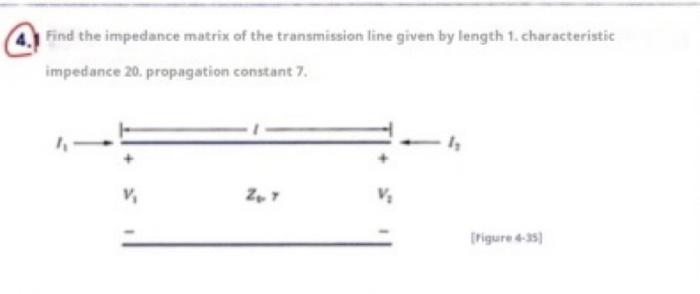 Solved Find the impedance matrix of the transmission line | Chegg.com