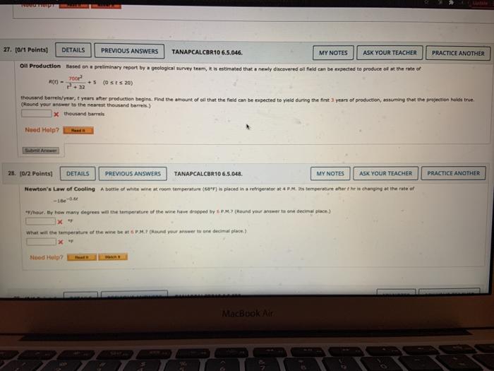 Solved 27. 10/1 Points DETAILS PREVIOUS ANSWERS | Chegg.com