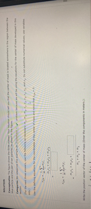 Solved The Center of Mass of Three Particles my - 2.0 kg A | Chegg.com
