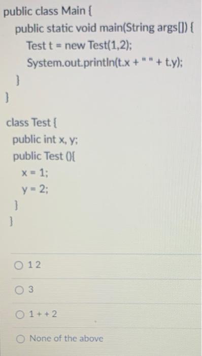 Solved public class Main { public static void main(String | Chegg.com