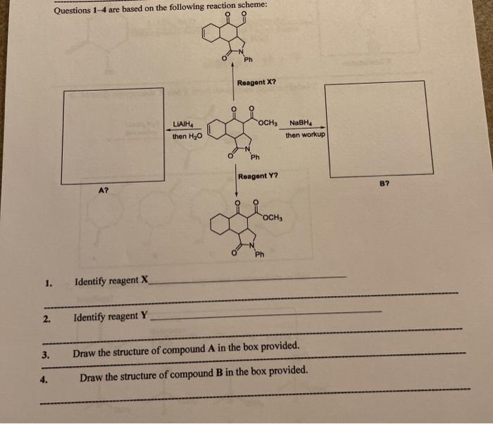 Solved Questions 1-4 are based on the following reaction | Chegg.com