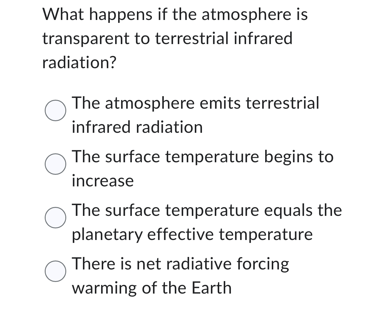 Solved What happens if the atmosphere istransparent to
