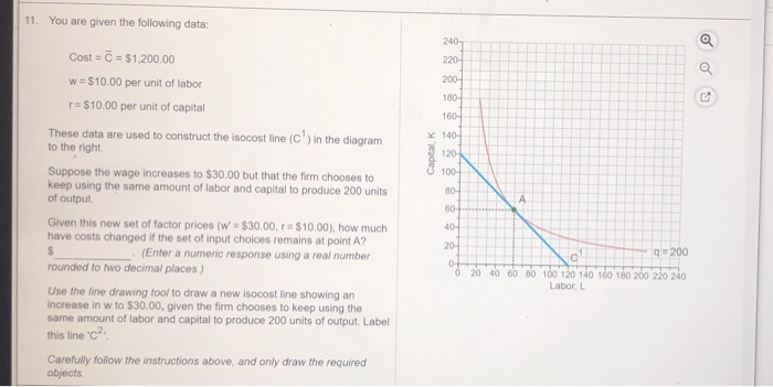 Solved 11. You Are Given The Following Data: Cost = C = | Chegg.com