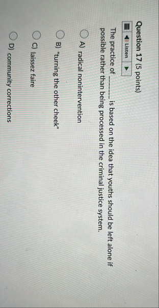 Solved Question 17 (5 ﻿points)The practice of q, ﻿is based | Chegg.com