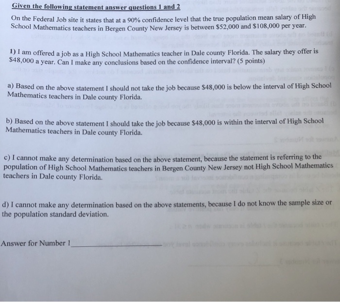 Solved Given The Following Statement Answer Questions 1 A Chegg Com