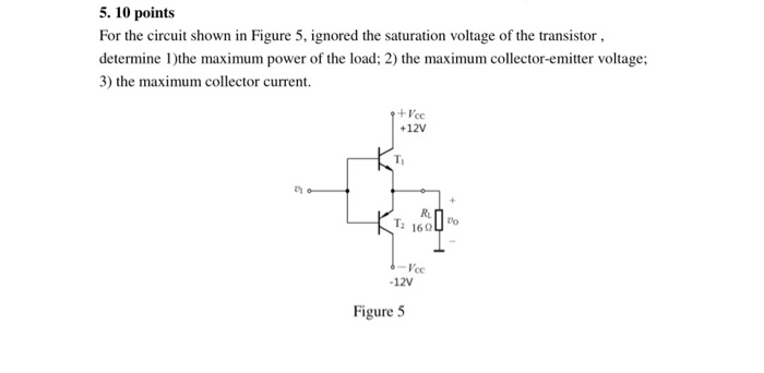 Solved 5. 10 points For the circuit shown in Figure 5, | Chegg.com