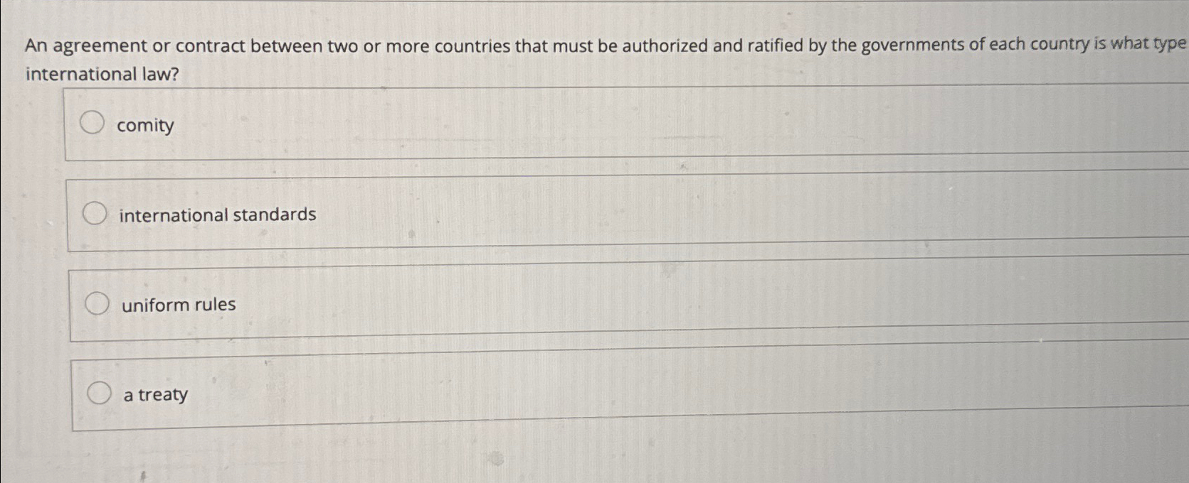 Solved An agreement or contract between two or more | Chegg.com