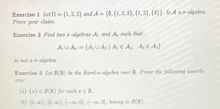 Solved Exercise 1 Let S {1 2 3} And A {0 {1 2 3} {1