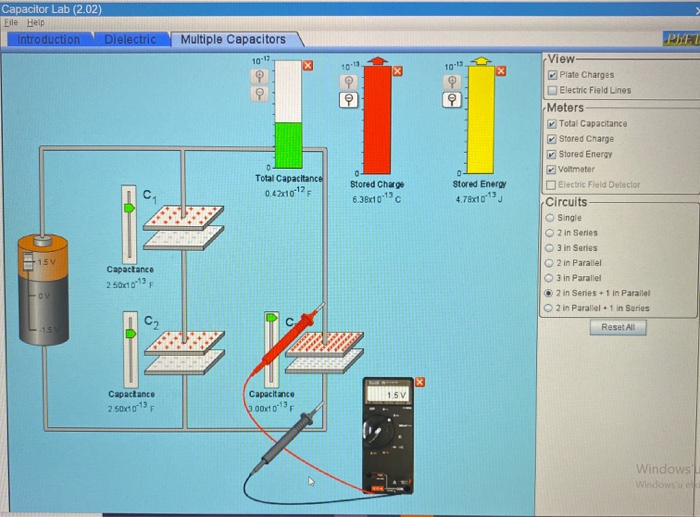 Solved Capacitor Lab (2.02) File Help Introduction