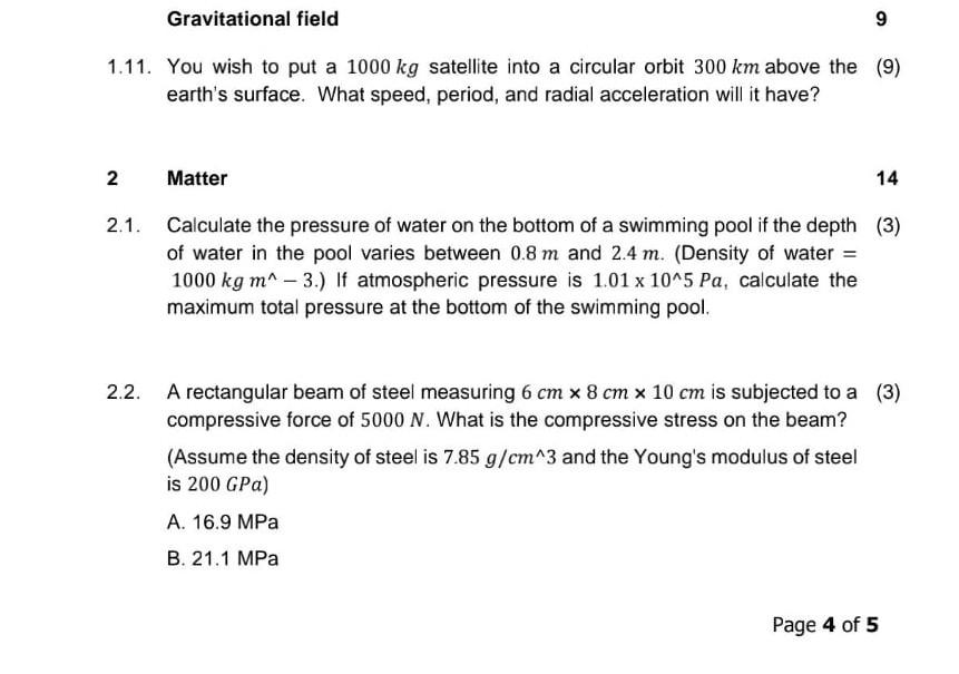 Solved 1.11. You wish to put a 1000 kg satellite into a | Chegg.com