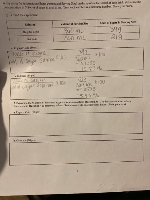 Solved 2. Plot the data points of three standard sugar