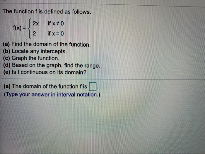 Solved what is the domain?what are the intercepts?what is | Chegg.com