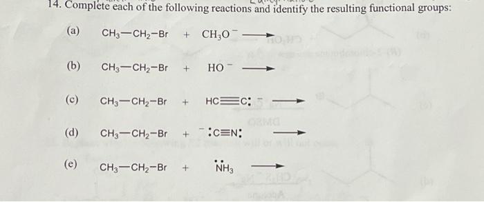 Solved Complete each of the following reactions and identify | Chegg.com