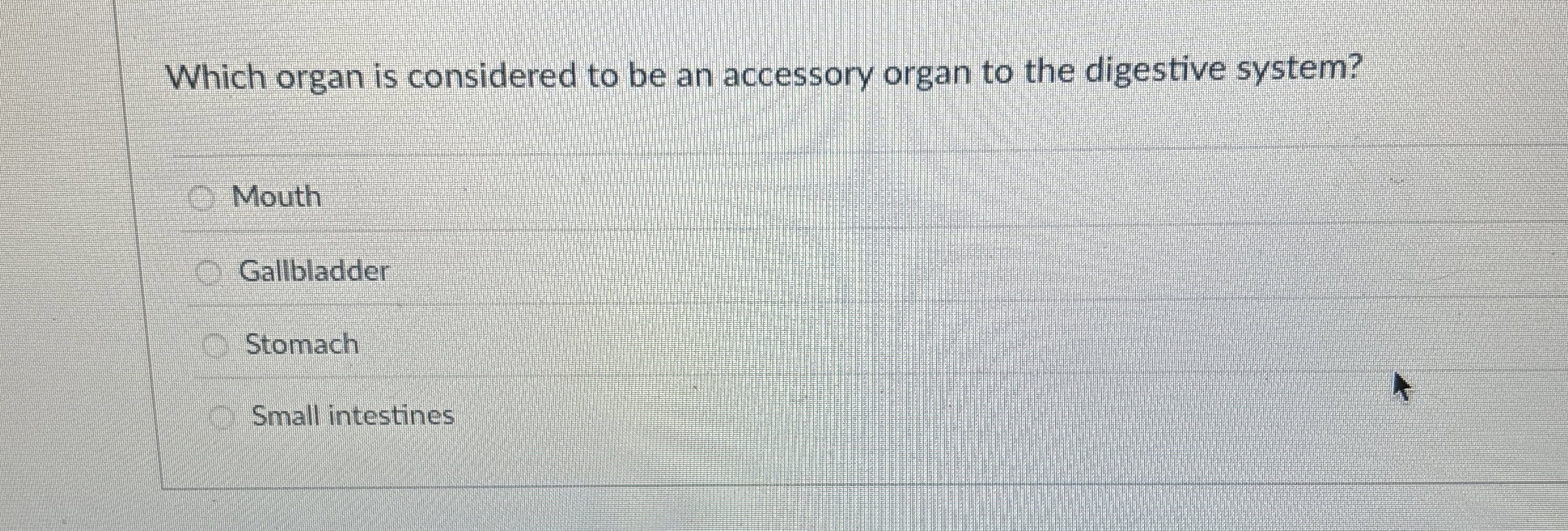 Solved Which organ is considered to be an accessory organ to