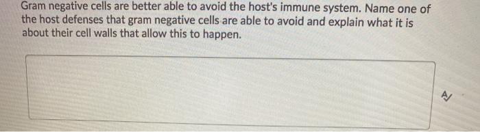 Solved Gram negative cells are better able to avoid the | Chegg.com