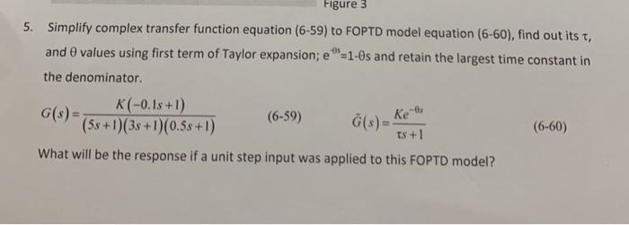 Solved 05 Figure 3 5. Simplify complex transfer function | Chegg.com
