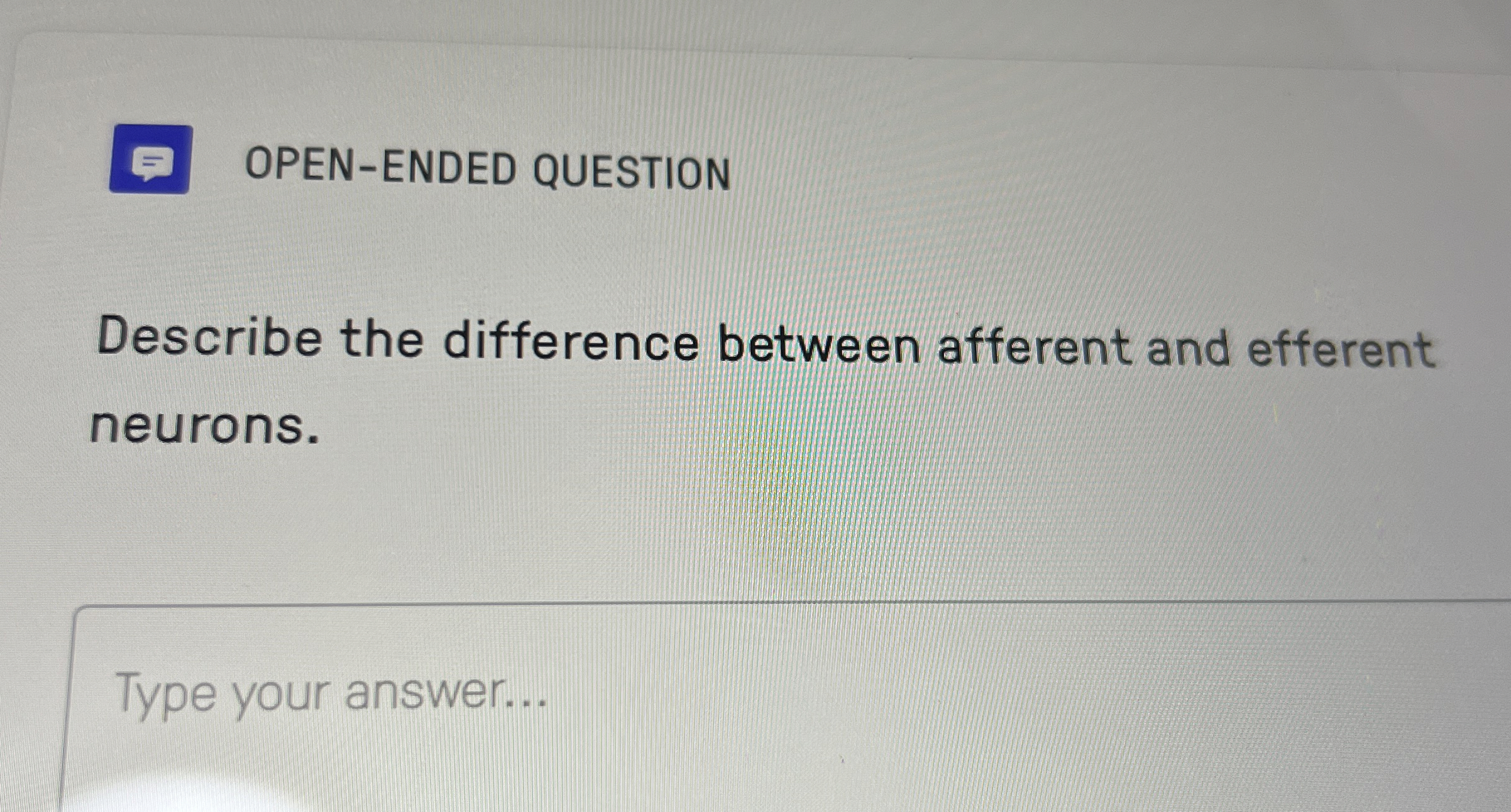 Solved OPEN-ENDED QUESTIONDescribe the difference between | Chegg.com