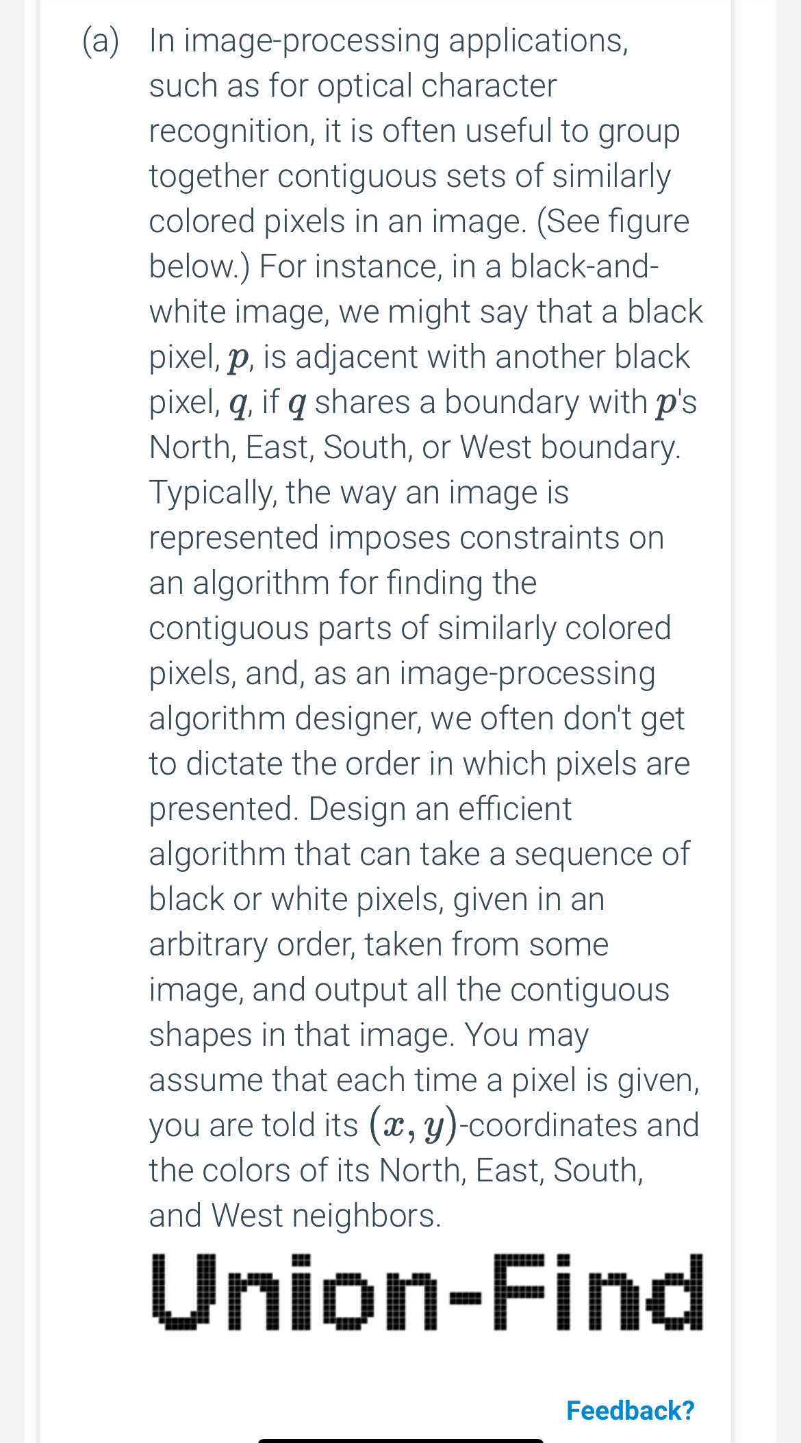 Solved (a) ﻿In image-processing applications, such as for | Chegg.com