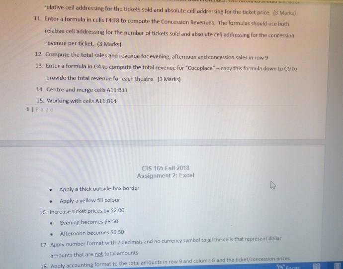 Solved E Sheet 1 1 Centre and merge cells A1 F2 2. Set the Chegg