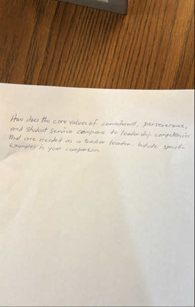 Solved How does the core values of communent, perseverance, | Chegg.com