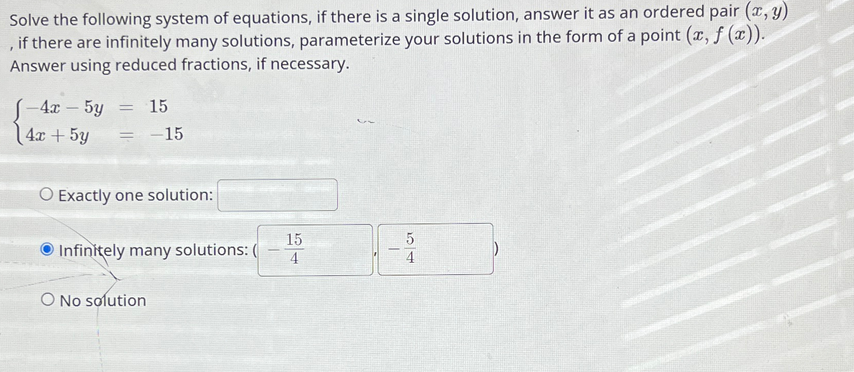 Solved Solve the following system of equations, if there is | Chegg.com