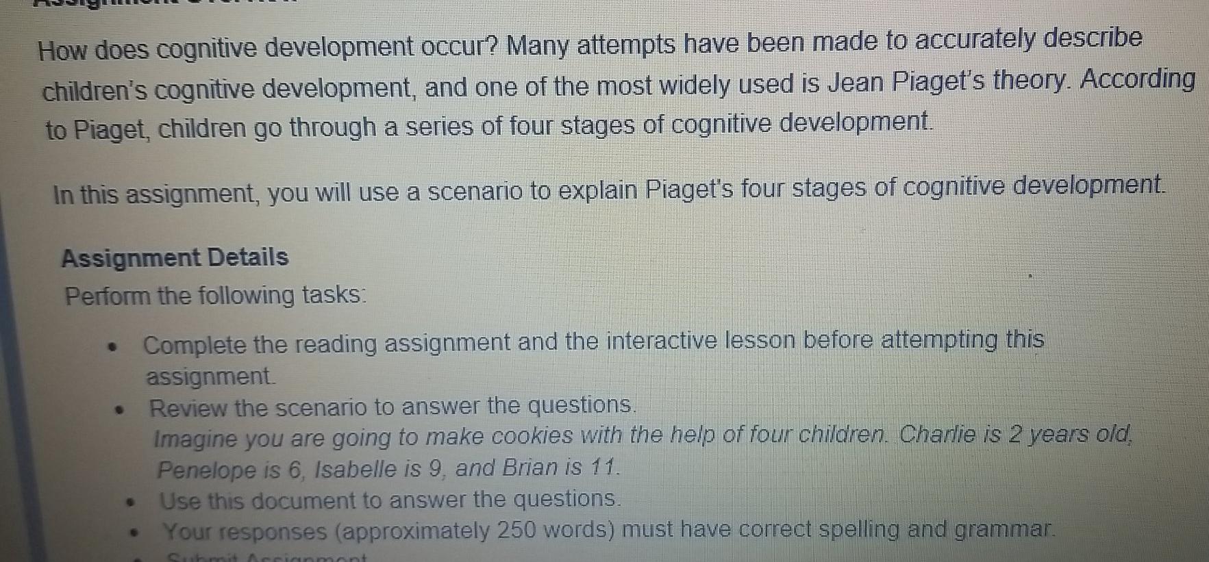 Solved How does cognitive development occur Many attempts Chegg