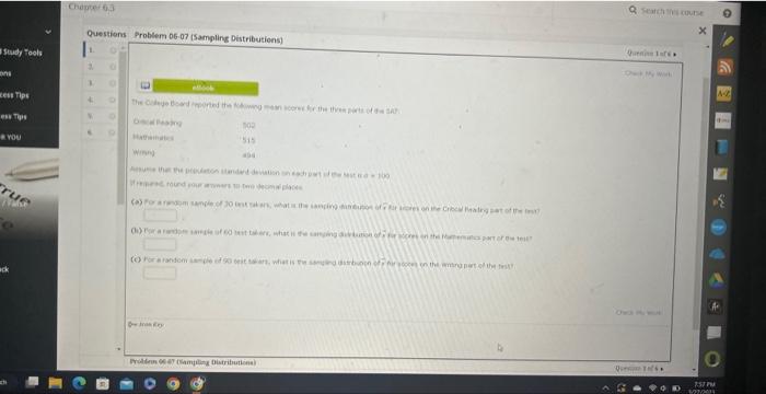 Solved Questions Problem 06.07 (Sampling Distributions) 1 | Chegg.com