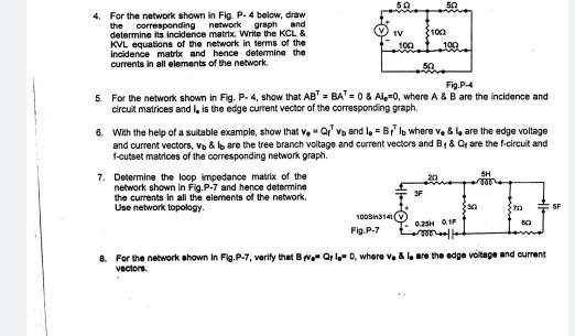Solved 60 4 For the network shown in Fo P. 4 below, draw the | Chegg.com