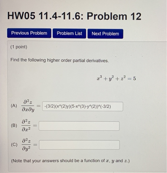 Solved HW05 11.4-11.6: Problem 12 Previous Problem Problem | Chegg.com