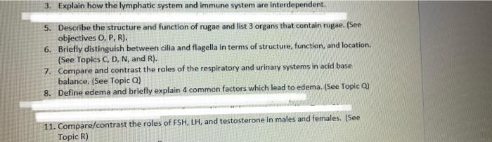 Solved 3. Explain how the lymphatic system and immune system | Chegg.com