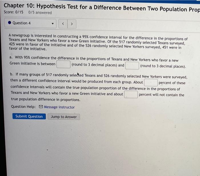 Solved Chapter 10: Hypothesis Test for a Difference Between | Chegg.com