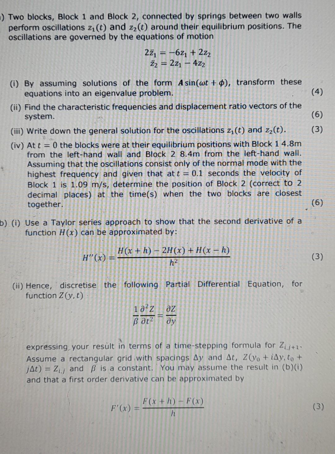 Solved :) Two blocks, Block 1 and Block 2, connected by | Chegg.com