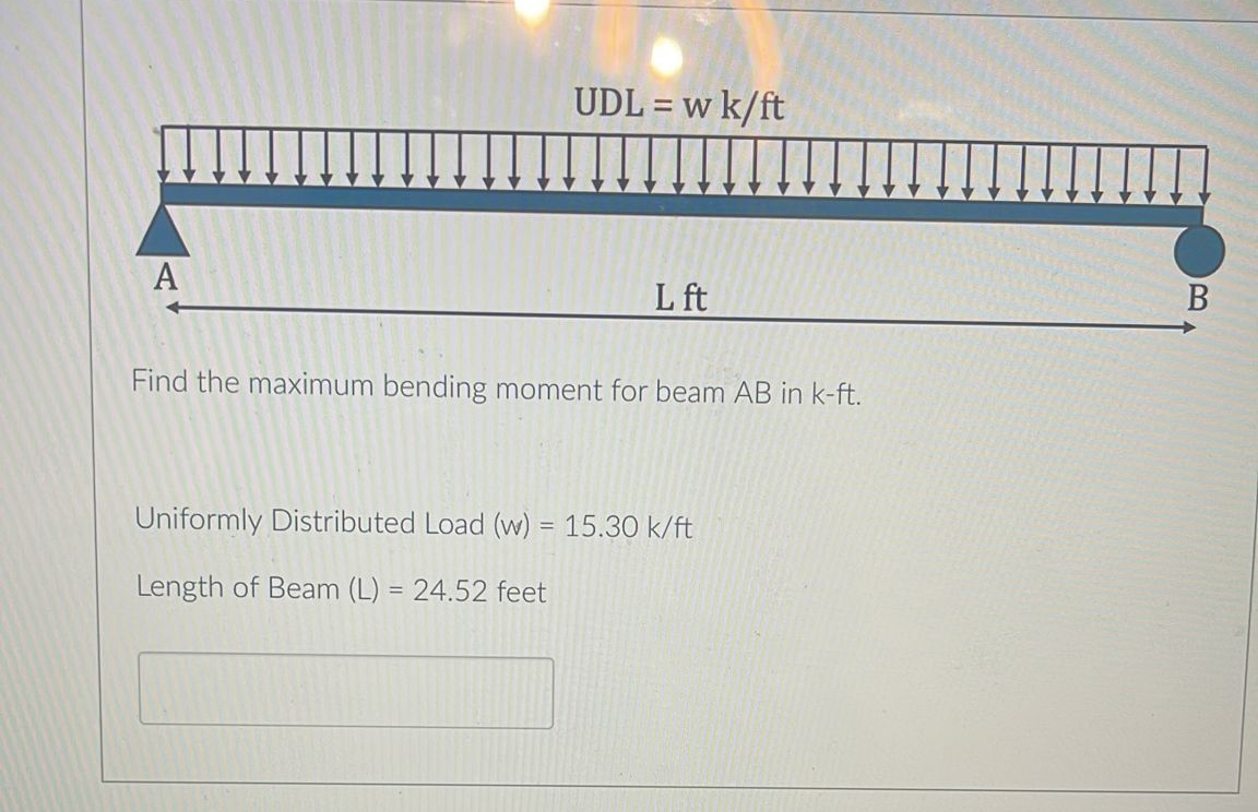 Solved Find the maximum bending moment for beam AB ﻿in | Chegg.com