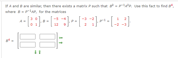 Solved If A and B ﻿are similar, then there exists a matrix P | Chegg.com