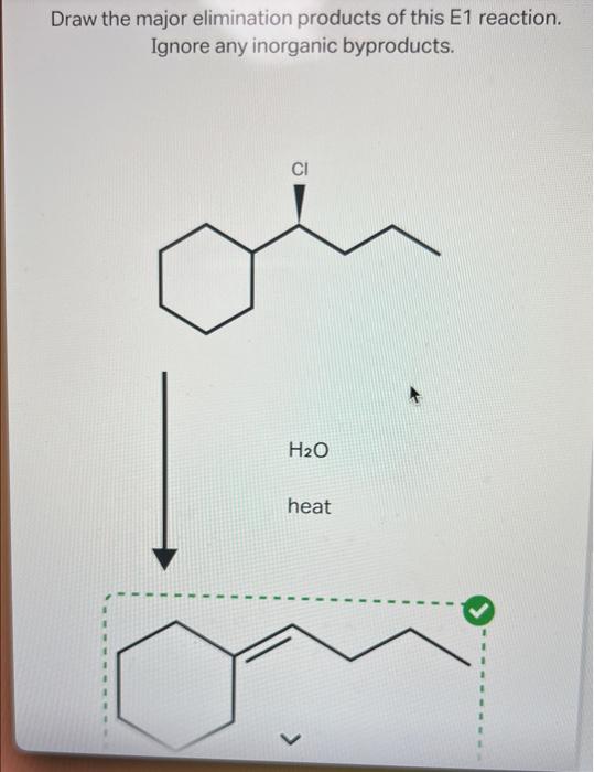 Solved Draw The Major Elimination Products Of This E1