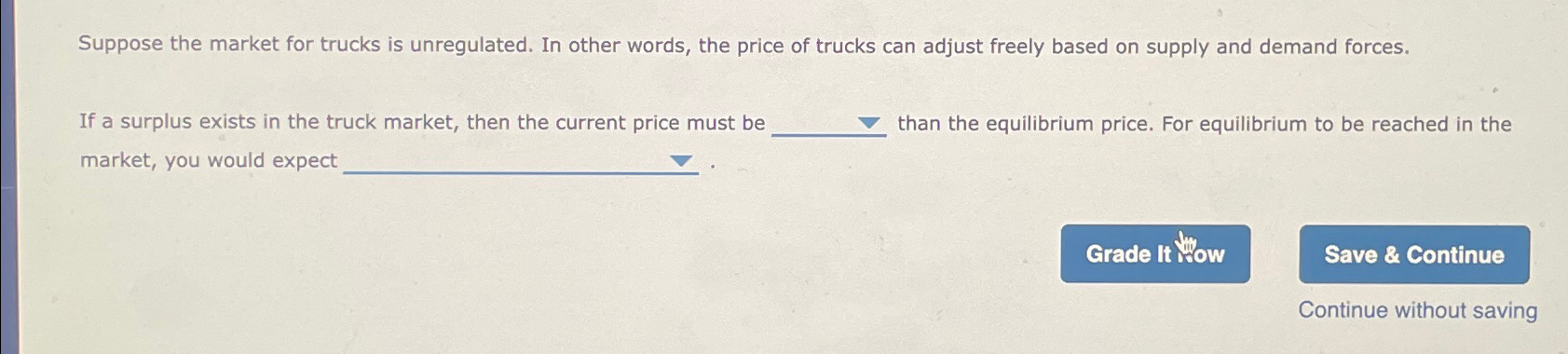 Solved Suppose the market for trucks is unregulated. In | Chegg.com