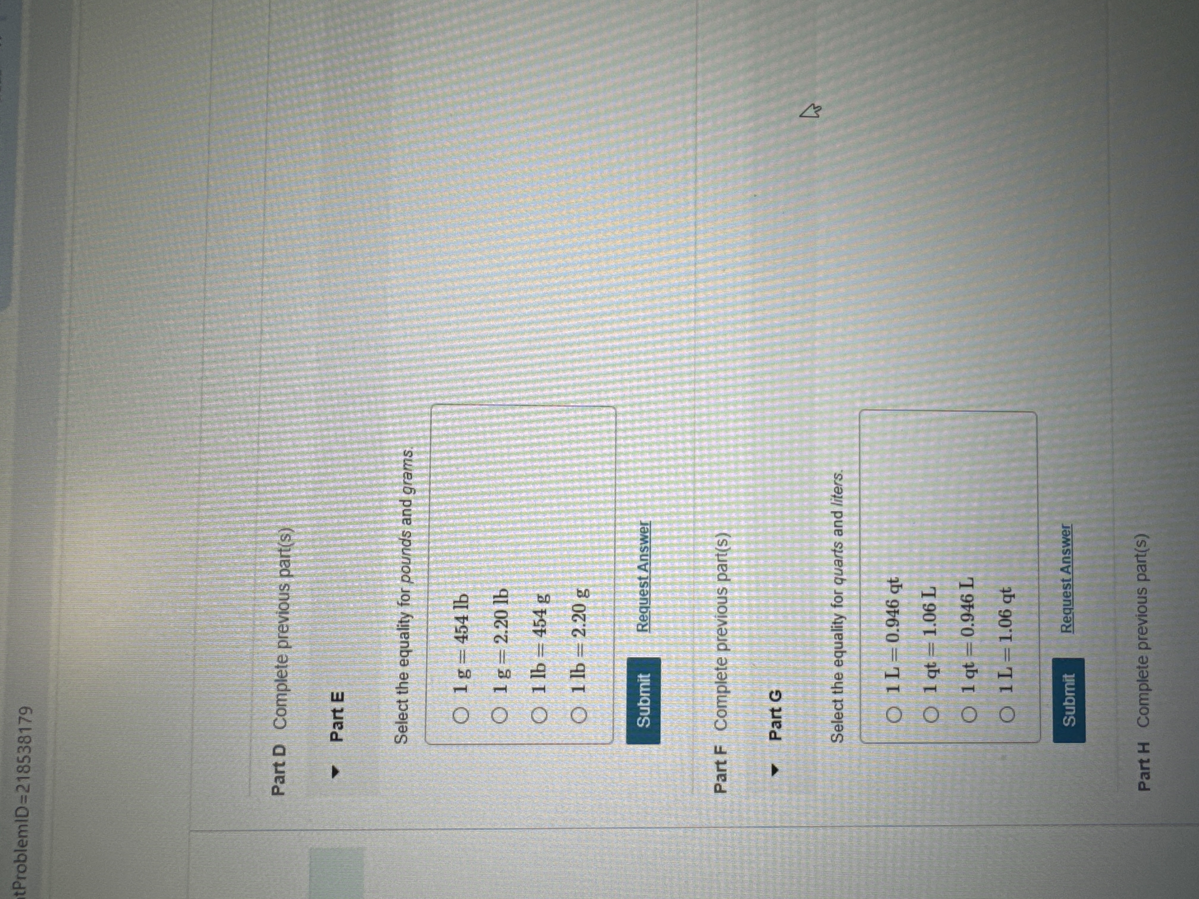 Solved Part D Complete previous part(s)Part ESelect the | Chegg.com
