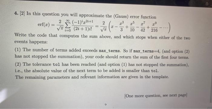 Solved 4. [2] In this question you will approximate the | Chegg.com