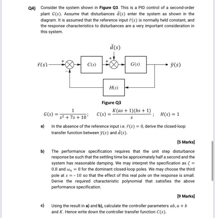 Solved Q4) Consider The System Shown In Figure 03. This Is A | Chegg.com