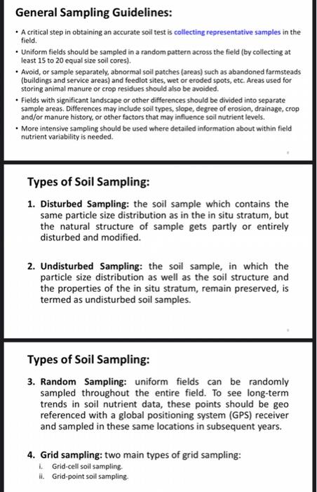 Location coordinates and description of the soil sampling points around